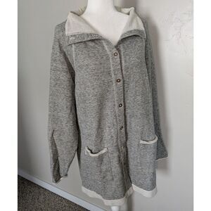 Ecosport Sweater Jacket Womens Large‎ Organic Cotton Button Down Oversized
